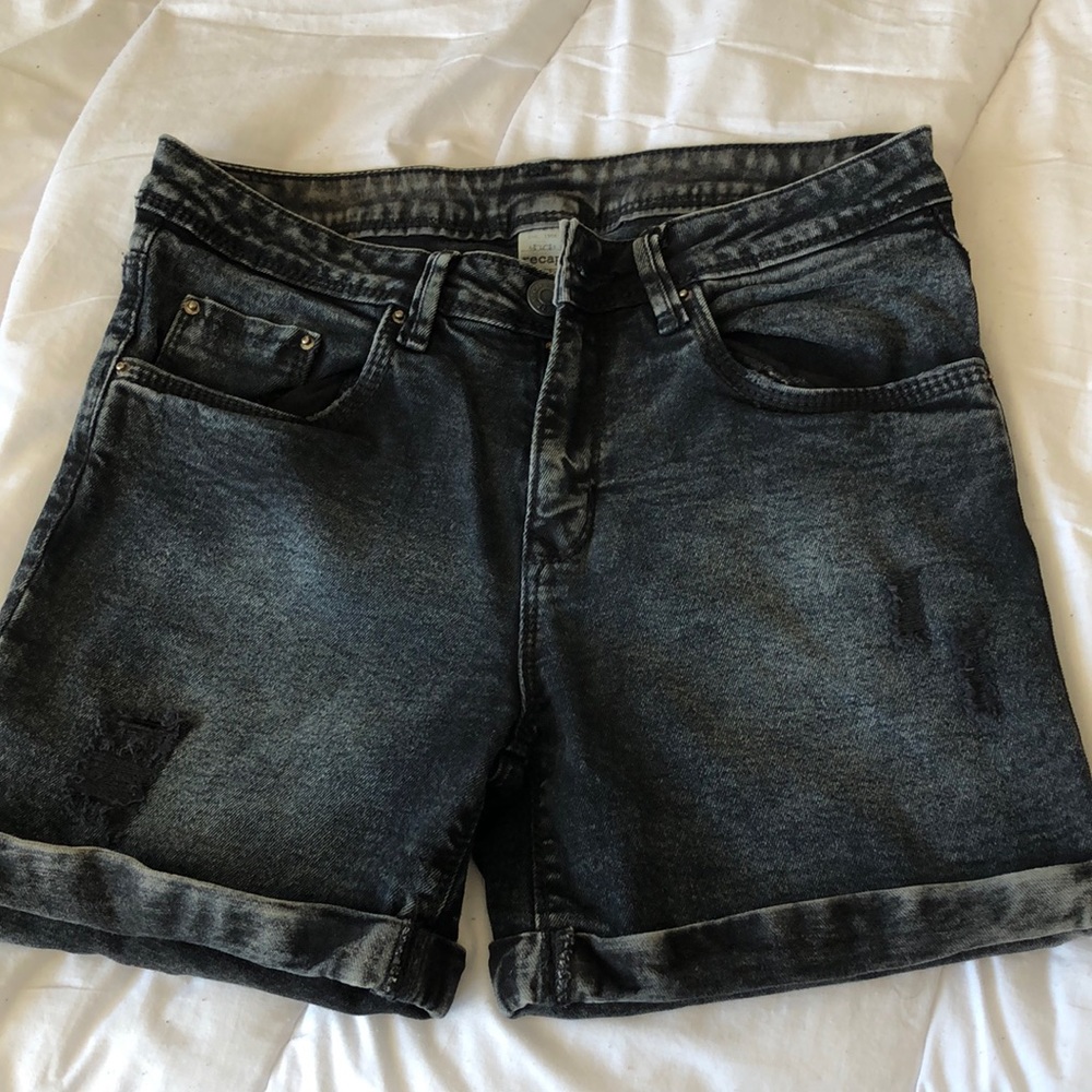 Black faded shorts